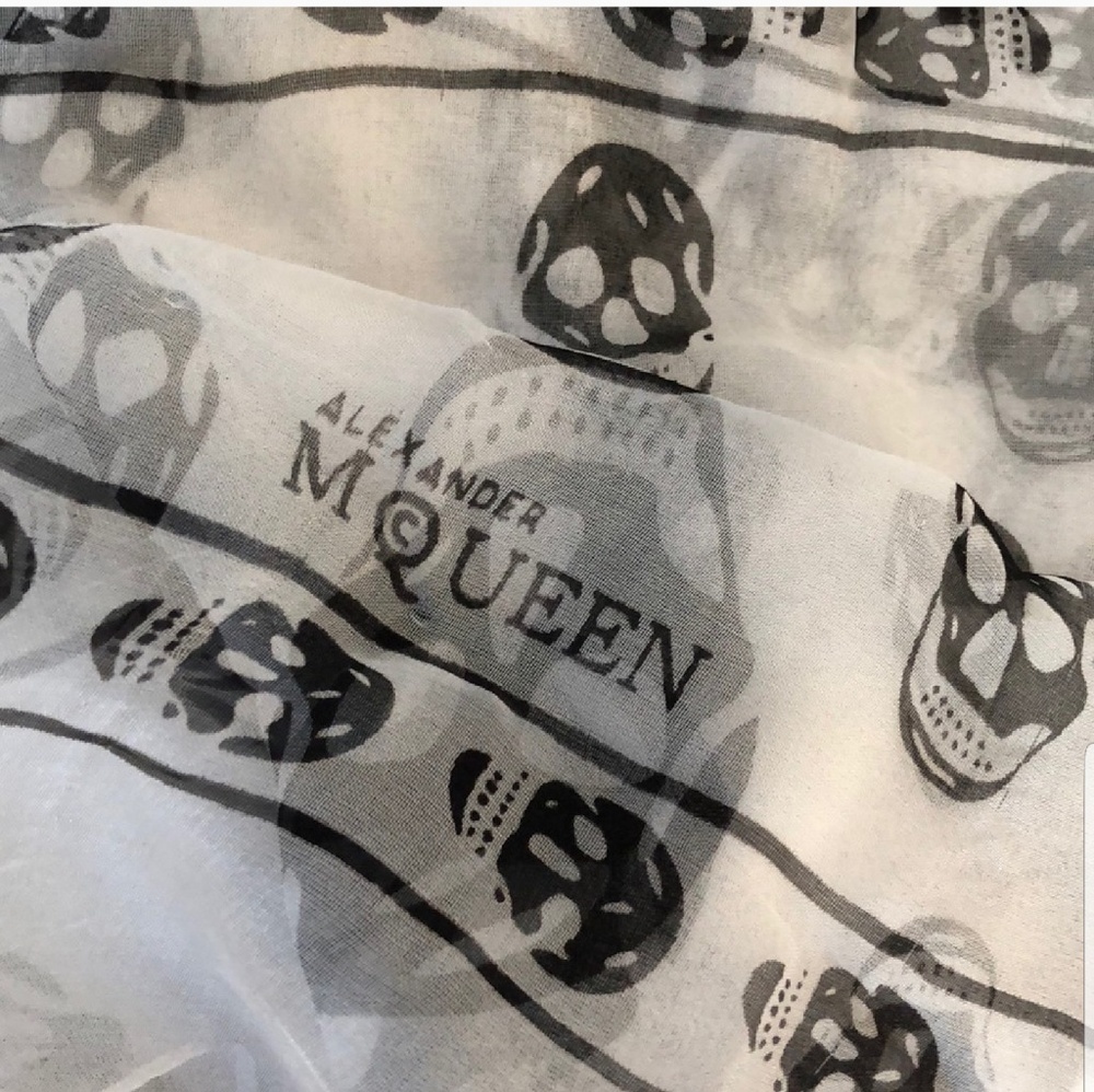 Alexander McQueen silk/ chiffon scarf